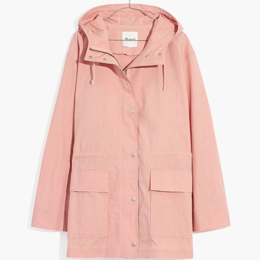 Madewell Anorak Windbreaker Raincoat Dusty Pink XXS-M Women's Utility Jacket